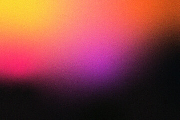 Abstract Colorful Orange Purple and Black Gradient Background with Grainy Texture Effect