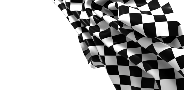 Black and white checkered abstract background. Race background with space for text. Racing flag