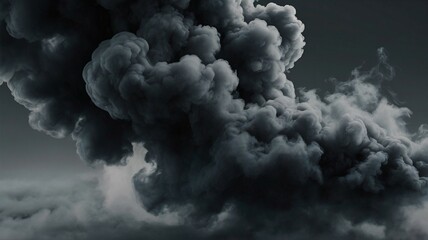 Abstract smoke misty fog on isolated black background