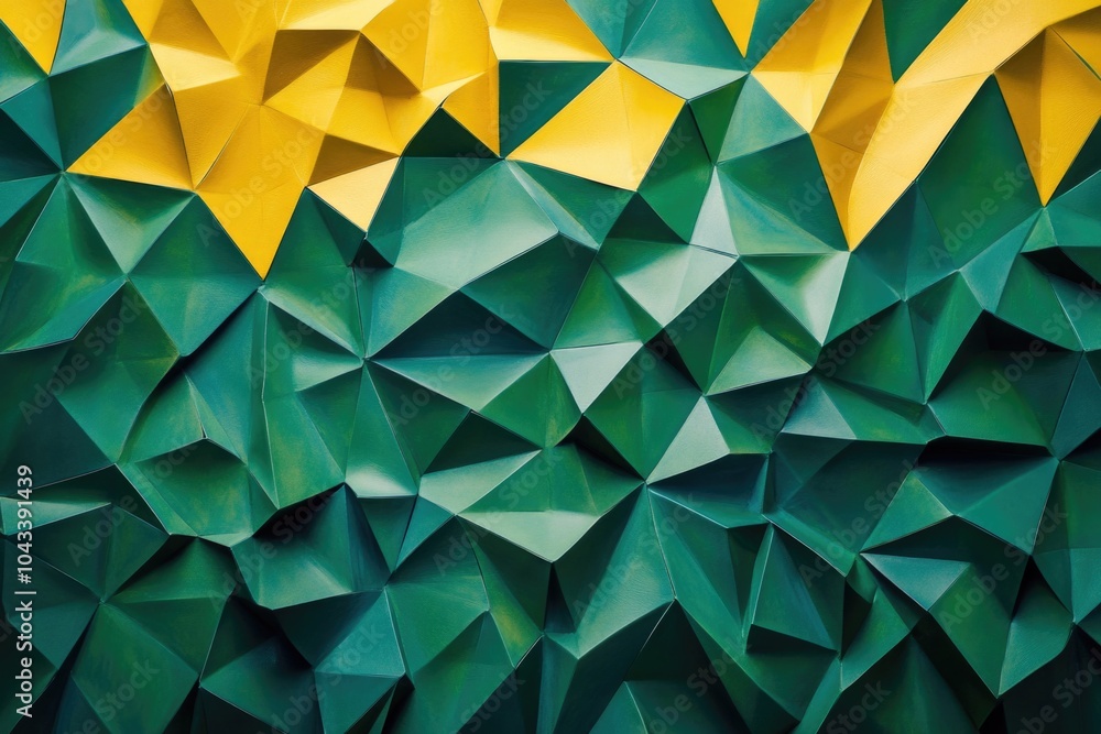 Poster a close-up shot of a green and yellow textured wall with unique patterns