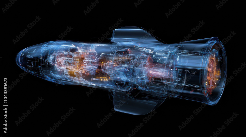 Poster futuristic spacecraft internal structures showcase advanced technology and design