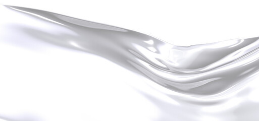 A white fabric drapes gracefully, creating a smooth and abstract texture. The folds and waves of...