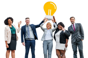 Creative business ideas png sticker, transparent background