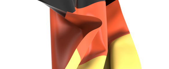 The colors of the German flag waving proudly