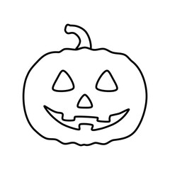 Pumpkin icon vector illustration, isolated on white
