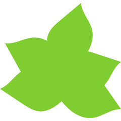 Green Leaf Illustration – Simple Tropical Plant Vector Design