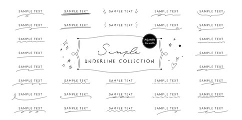 handwritten simple underline vector material