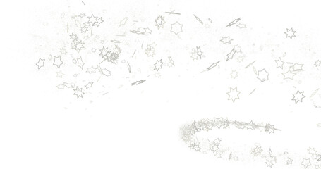 Descendant Christmas Constellations: Mind-Blowing 3D Illustration of Falling Festive Star Patterns