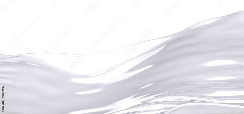 Poster a close-up shot of a white fabric with soft folds and wrinkles, creating a smooth and elegant textur