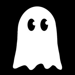 ghost  on a black background. halloween illustration