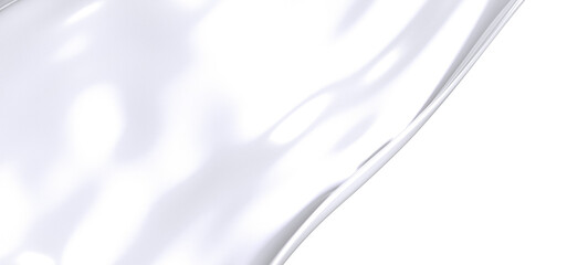 A close-up shot of a white fabric with soft folds and wrinkles, creating a smooth and elegant texture