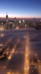 Obraz premium Cityscape with fog.