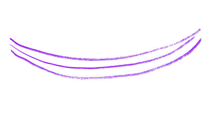 Isolated purple pencil line on transparent background.