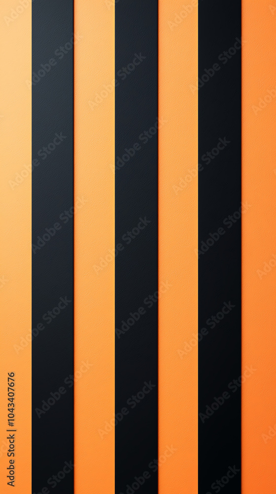 Poster bold stripes of contrast exploring the dynamic interaction of black and orange in design
