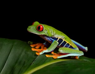 Obraz premium Agalychnis callidryas, known as the red-eyed tree frog, is an arboreal hylid native to Neotropical 