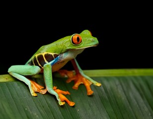Obraz premium Agalychnis callidryas, known as the red-eyed tree frog, is an arboreal hylid native to Neotropical 