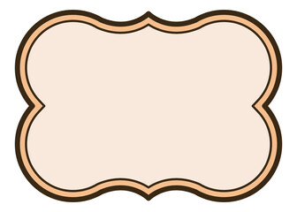 Pastel orange badge png, transparent background