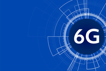 concept of technology 6G mobile network , New generation telecommunication , high-speed mobile Internet,	
