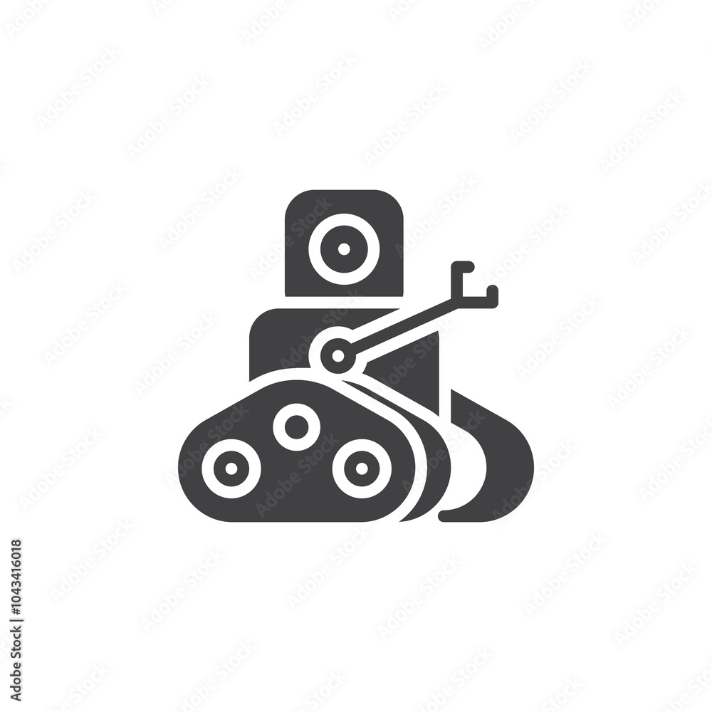 Poster Robot assistant vector icon