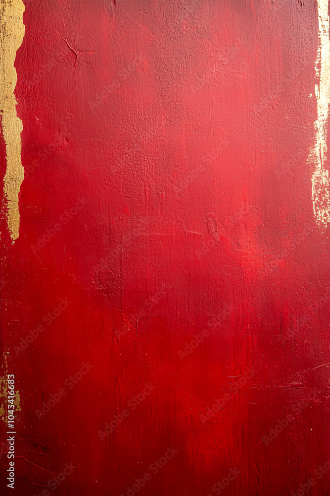 Aufkleber vibrant red and gold abstract background a textural exploration of color and form