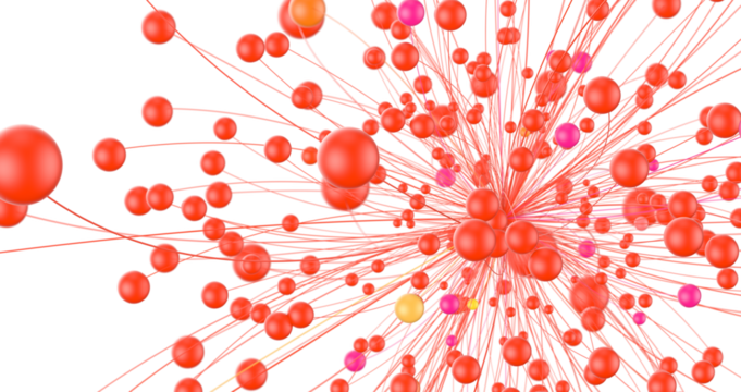 Abstract digital connection dots and lines. Technology background. Network connection structure. Plexus effect. 3d