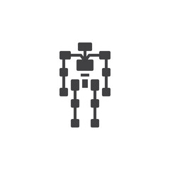 Fototapeta premium Robot exoskeleton vector icon