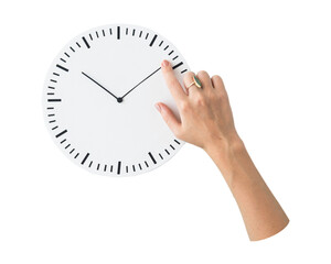 Hand holding png clock transparent background