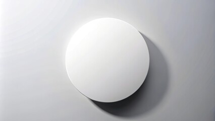 A clean white circle on a blank background with a subtle shadow, perfect for mockups and aerial views