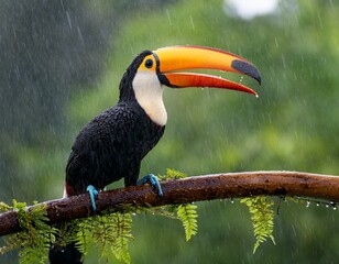 Obraz premium Closeup of Keel-billed Toucan