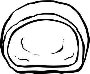 Profiterole Pastry products, Gourmet Desserts and Bakery. Hand drawn vector illlustation on white background