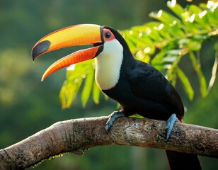 Closeup of Keel-billed Toucan