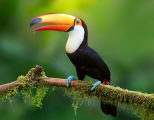 Fototapeta premium Closeup of Keel-billed Toucan