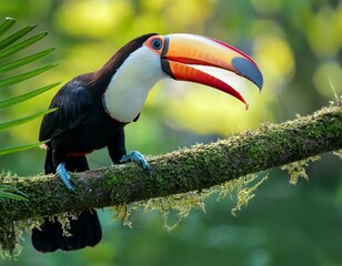 Fototapeta premium Closeup of Keel-billed Toucan