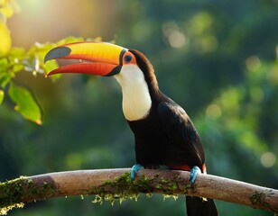 Fototapeta premium Closeup of Keel-billed Toucan