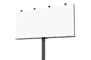 Obraz premium 3D billboard sign png, blank advertisement on transparent background