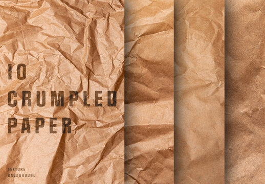 10 Crumpled Paper Background Texture