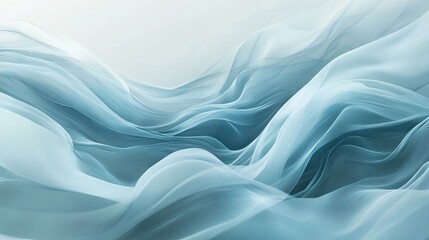 Light blue abstract waves flowing across a clean background, perfect for web banners and modern designs.