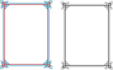 Obraz premium Vintage elegant frames collection. Decorative vintage frames for design. Set of decorative ornament border frames