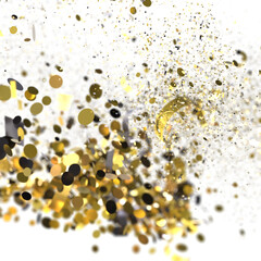Golden Confetti Explosion