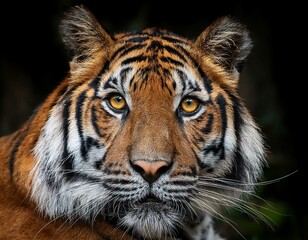 Obraz premium Sumatran Tiger against blurred background.