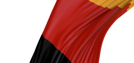 The German flag waves proudly its colors vibrant and bold