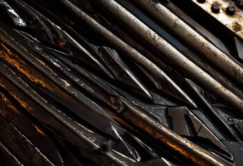 intricate close industrial metal surfaces highlighting texture pattern modern formidable design elements, architecture, steel, aluminum, finish, sheen