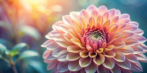 Obraz premium A close-up of a blooming flower with delicate petals and intricate details, beauty, petals