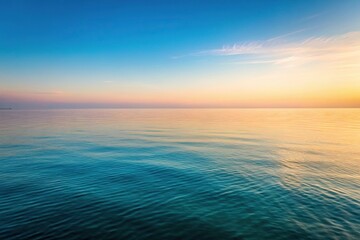 Fototapeta premium Romantic morning seascape of the Adriatic Sea in a minimalist style