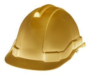 Golden hard hat design element