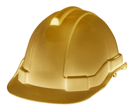 Golden hard hat design element