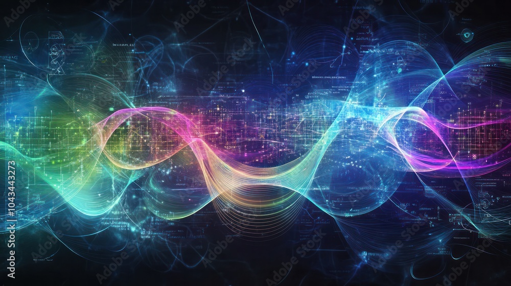 Poster visual representation of quantum superposition