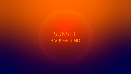 Sunrise or sunset. Vibrant red colour gradient background, Design for template, web design, webpage, banner, greeting card. Modern style, Trendy vector illustration.