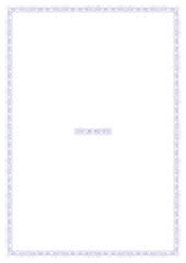 Vector decorative frame for diplomas, certificates, awards, congratulations in A4 format