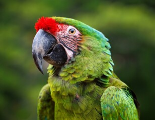 Fototapeta premium A beautiful parrot in the tropical zoo of Ubud, Bali, Indonesia.